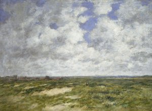 Berck, Bewolkt Landschap, 1882